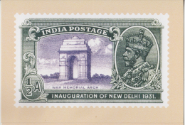 India  2015  KG V  INAIGRATION  1/2A  STAMP RE-PRINTED ON POST CARD   OFFICIALLY ISSUED # 60047   Indien Inde - Brieven En Documenten