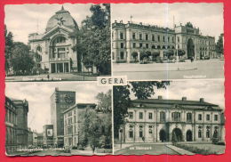 161780 / Gera  ( Thüringen ) - BUHNEN DER STADT GERA , HAUPTBAHNHOF TRAIN STATION , STALLNPARK , HOCHHAUS Germany - Gera