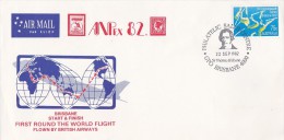 Australia 1982 First Round The World Flight Flown By British Airways - First Flight Covers