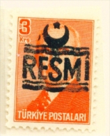 TURKEY  -  1955  Official  3k  Mounted/Hinged Mint - Nuovi