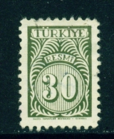 TURKEY  -  1957  Official  30k  Used As Scan - Oblitérés