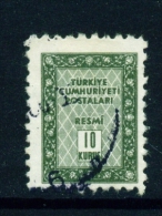 TURKEY  -  1960  Official  10k  Used As Scan - Used Stamps