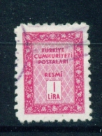 TURKEY  -  1960  Official  1l  Used As Scan - Used Stamps