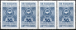 SFR.ugoslavia,strip Of 4 X 50 Din.,revenue Stamps,MNH **,see Scan - Service