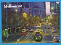 POSTCARD AUSTRALIA MELBOURNE TRAM TRAMWAY, CARS AUTO - Melbourne