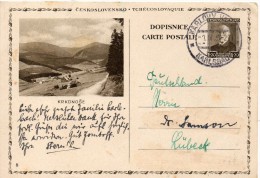 TCHECOSLOVAQUIE ENTIER POSTAL 1937 - Postcards