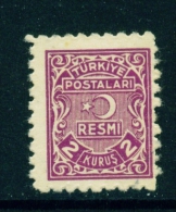 TURKEY  -  1947  Official  2k  Used As Scan - Oblitérés