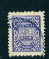 TURKEY  -  1947  Official  15k  Used As Scan - Used Stamps