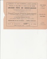 BILLET SOUSCRIPTION FETE DE BIENFAISANCE -1929- COMMUNE DE ST RAMBERT -L'ILE-BARBE-LYON - Biglietti D'ingresso