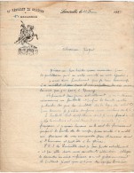 VP1352 - MILITARIA - Papier Lettre Du 31e Régiment De Dragons 1er Escadron à LUNEVILLE - Documents