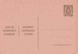 A27 - Entier Postal - Carte Postale Avis De Changement D´adresse N°6 III FA De 1938 - Adressenänderungen