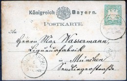 Postkarte Aus Holzkirchen Am 6. JUN 1877 Nach München Mit Landbriefträgerstempel 22 - Andere & Zonder Classificatie