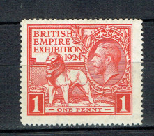 1924 GREAT BRITAIN BRITISH EMPIRE EXHIBITION - Ungebraucht