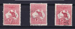 Australia 1913 Kangaroo 1d Red Die II Shades - Usati