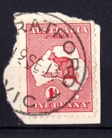 Australia 1913 Kangaroo 1d Red Die II Used - Listed Variety, STRATFORD, VIC - Used Stamps