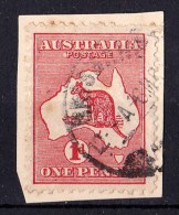 Australia 1913 Kangaroo 1d Red Die II Used - Listed Variety - Gebraucht