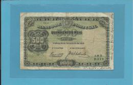 PORTUGAL - 500 REIS - ND ( 1917 - Old Date 30/09/1910 ) - Pick 105a - 2 Scans - Portugal