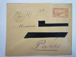 Enveloppe Recommandée Au Départ De La  GUADELOUPE  à Destination De  PARIS   1920    - Lettres & Documents