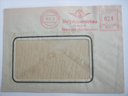 1947 , EBERBACH     ,  Firmen Freistempel Auf Beleg - Other & Unclassified