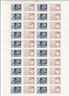 Urss 1967 - Yt 3232** Foglio Completo Di 20 Val.  Con Vignette  50^ Riv. D'Ottobre E Esp. Fil. Mosca - Feuilles Complètes