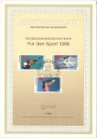 Berlin - GERMANIA - GERMANY - Deutschland - ALLEMAGNE - 1988 - ETB (Ersttagsblatt) 3/1988 - FUR DEN SPORT - FDC - 1e Dag FDC (vellen)