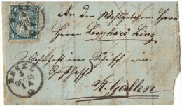 Briefabschnitt, Basel 1866, 2 Scans - Storia Postale
