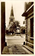 BEDS - BEDFORD - ST PAUL'S CHURCH AND HOWARD STATUE FROM CASTLE LANE  RP Bd188 - Bedford