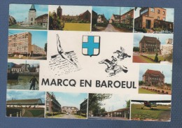 59 NORD - CP MULTIVUES MARCQ EN BAROEUL - BLASON - EDITION DE L'EUROPE PIERRON NC 299 - PARIS XIV ARRIVEE C.D.T.X. - Marcq En Baroeul