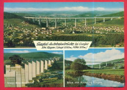 161939 / Siegen - Siegtal-Autobahnbrücke Eiserfeld , BRIDGE , ERSTEL BAU ABSCHNITT , BLICK AUS RICHTUNG SIEGEN Germany - Siegen