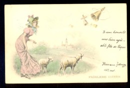 Frohliche Ostern / M.M. VIENNE / Year 1901 / Old Circulated Postcard - Wichera