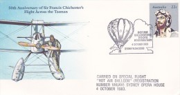 Australia 1983 Hot Air Balloon 200th Anniversary Souvenir Cover - Lettres & Documents