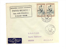 PREMIER VOL PARIS - MOSCOU  03/08/1958 - Primeros Vuelos