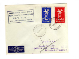 PREMIER VOL FRANCE - POLYNESIE FRANCAISE  28/09/1958 - Primeros Vuelos