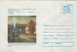 12547- TRAM, TRAMWAY, BRASOV- SATU LUNG ROUTE, COVER STATIONERY, 1992, ROMANIA - Tranvie