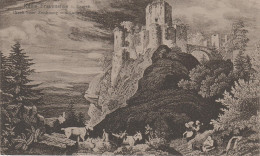 Litho Stich AK Erzgebirge Frauenstein Ruine Burg Nach Zeichnung Von Maler Ludwig Richter Bei Freiberg Dippoldiswalde - Frauenstein (Erzgeb.)