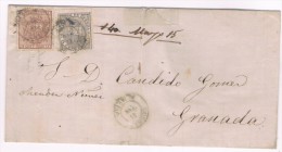 1874 CUEVAS DE VERA (ALMERIA) A GRANADA - Briefe U. Dokumente