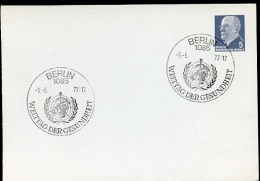WHO Welttag Der Gesundheit  Berlin 1972 Auf DDR PP8 A1/001b Privat-Postkarte - OMS