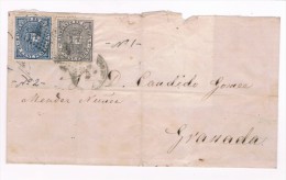 1874 CUEVAS DE VERA (ALMERIA) A GRANADA - Covers & Documents