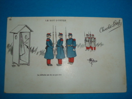 Illustrateurs ) Guillaume - Année 1900 - Publicité : Chocolat-louit - N° 41 - Le Mot D'ordre - Guillaume