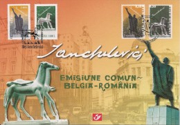 Carte-souvenir De L´Emission Commune Avec La Roumanie - COB N° 3308HK - Sculpteur Idel Ianchelevici (1909-1994) - Erinnerungskarten – Gemeinschaftsausgaben [HK]