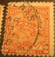 Cuba 1914 Map Of Cuba 2c - Used - Usados