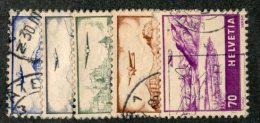 5893 Swiss 1941  Mi.#387-91  (o)  Scott.#C27-31  Offers Welcome! Angebote Willkommen! - Used Stamps