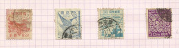 Japon N°380B à 380E Cote 1.80 Euros - Used Stamps