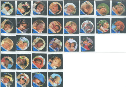 65 Ab - Enfants Du Monde - Serie Complete De 30 Opercules Suisse Floralp - Milk Tops (Milk Lids)