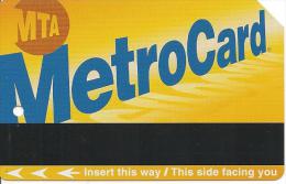 TICKET-METRO-2009-NEWYORK-METRO CARD-TBE-RARE- - Wereld
