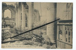 Delcampe - CPA - 1919 -Peronne - Ruines De L´Eglise St Jean, Vue Prise De La Chapelle De La Vierge - Peronne