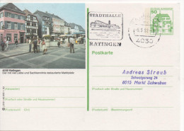 Nr. 3829,  Ganzsache Deutsche Bundespost,  Ratingen - Illustrated Postcards - Used