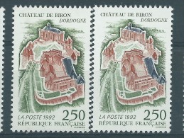 [05] Variété : N° 2763 Château De Biron Bâtiments Brique Clair Au Lieu De Foncé +  Normal  ** - Neufs