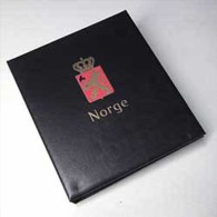 DAVO 29725 Kosmos Luxus Binder Briefmarkenalbum Norwegen - Large Format, Black Pages