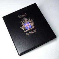 DAVO 29740 Kosmos Luxus Binder Briefmarkenalbum Island - Large Format, Black Pages